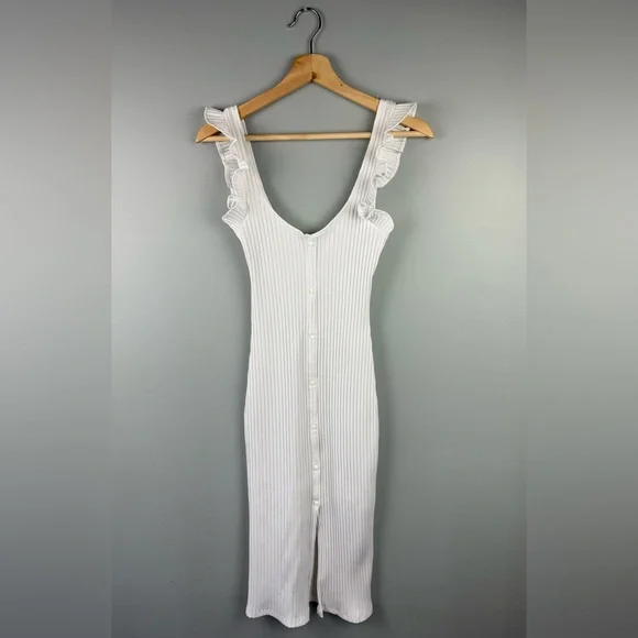 Zara Small Ribbed Bodycon Dress - Picture 1 of 5